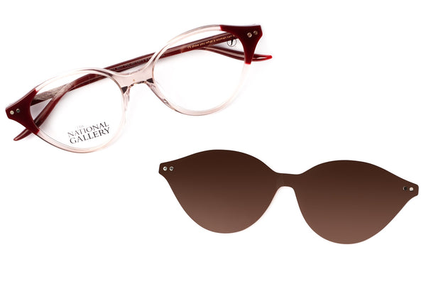 OPTICAL GLASSES FEMALE NATIONAL GALLERY ROUND ROSE WINE LVMU0714