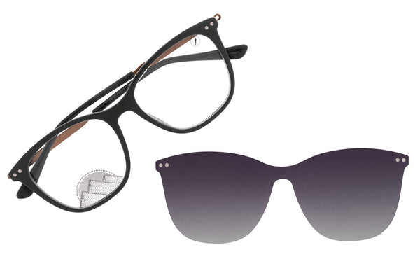OPTICAL GLASSES FEMALE EGYPT CAT EYE POLARIZED GREEN BLACK LVMU0920