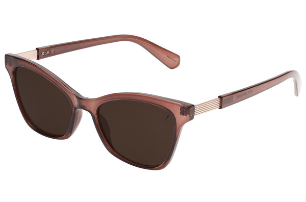 SUNGLASSES FEMALE CHILLI BEANS CAT EYE POLYCARBONATE BROWN ROSE OCCL4099